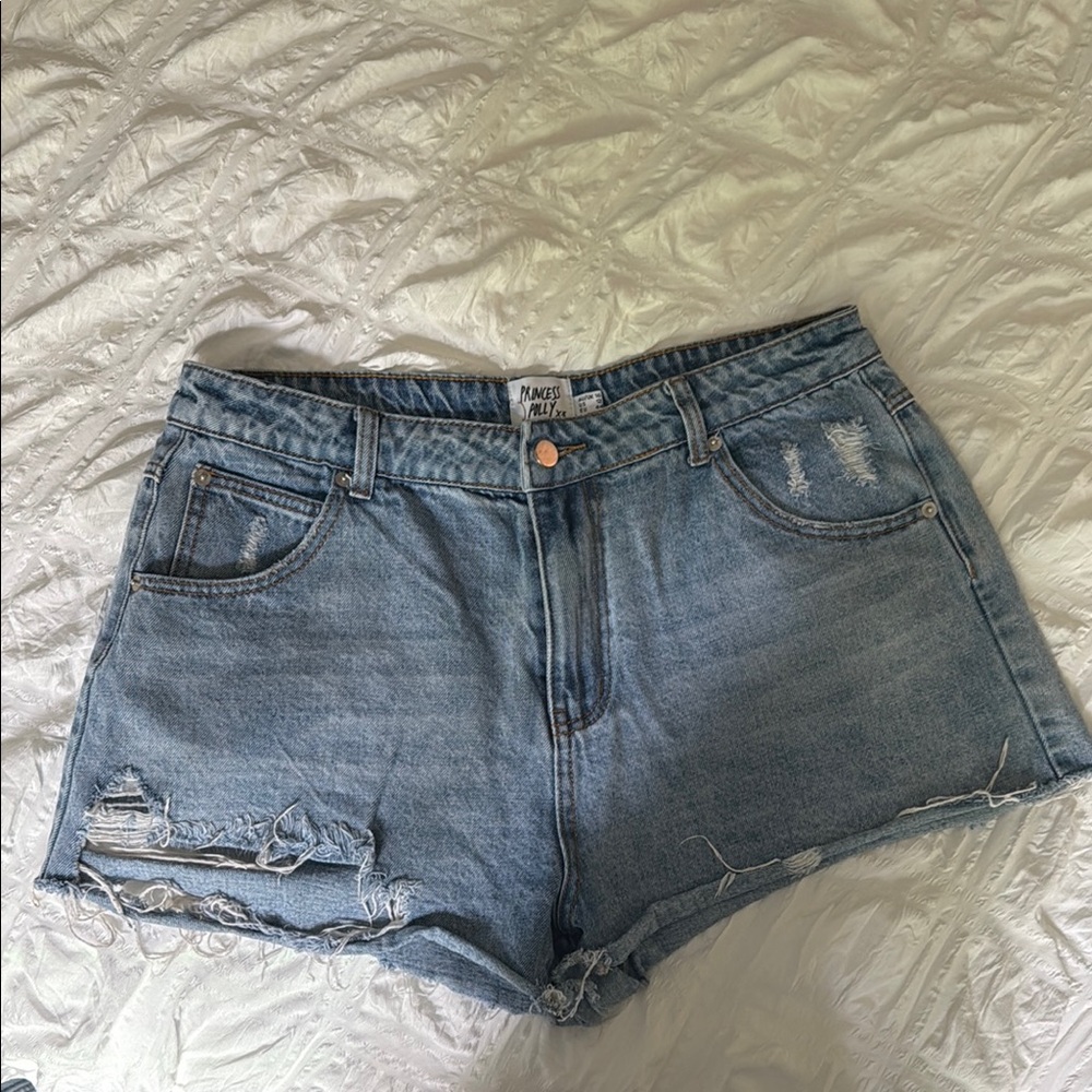 Princess Polly High Rise Blue Denim Shorts